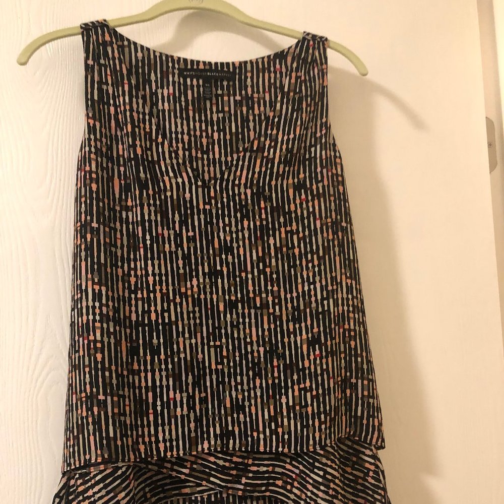 **DONATED** WHBM V Neck Layered Sleeveless Multi Colored XS - Picture 1 of 4